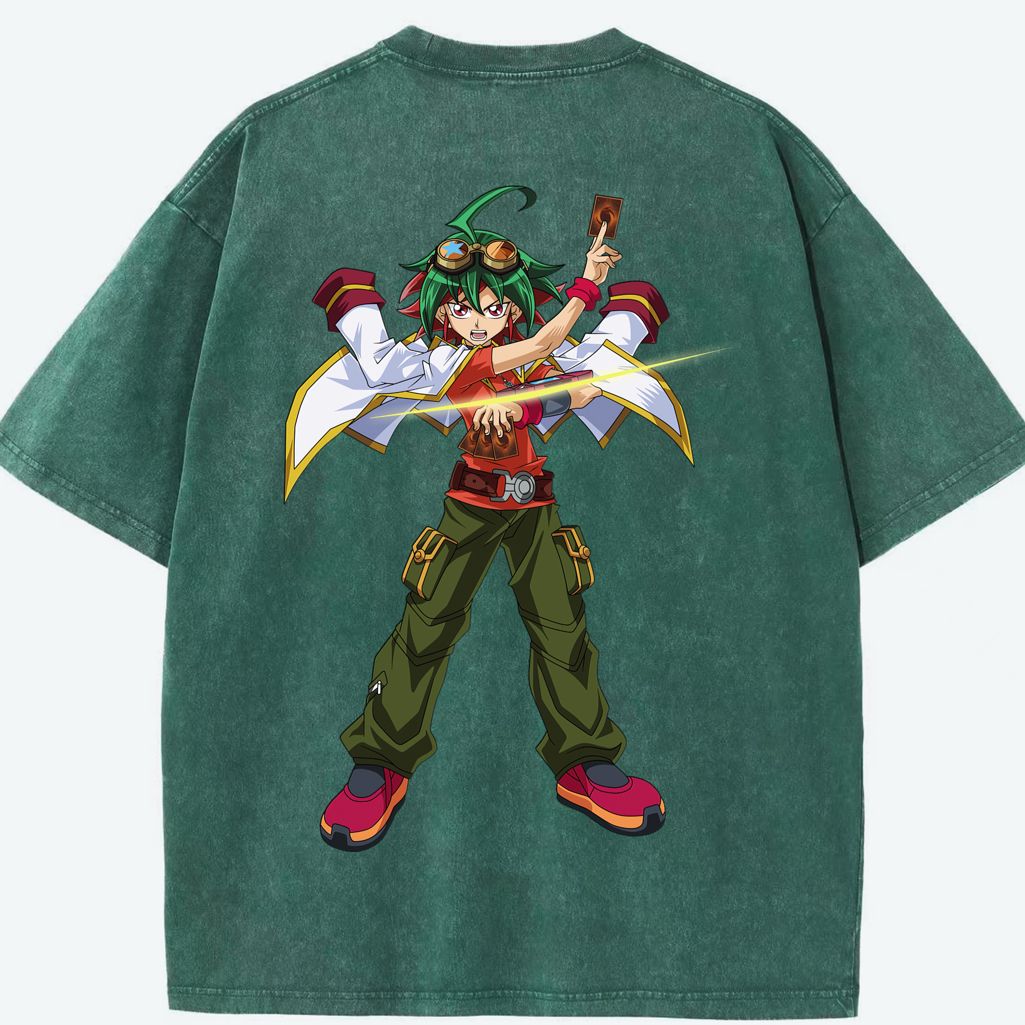（画像用） 遊☆戯☆王 Yu-Gi-Oh! 綿100% ヴィンテージ風 半袖Tシャツ（背面プリント）